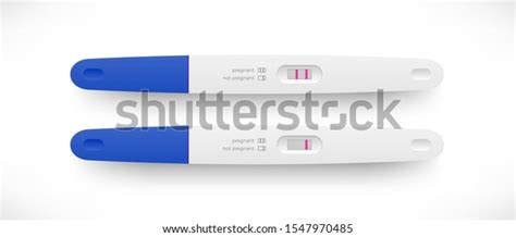 Pregnancy Ovulation Positive Negative Test Shadow Stock Vector Royalty