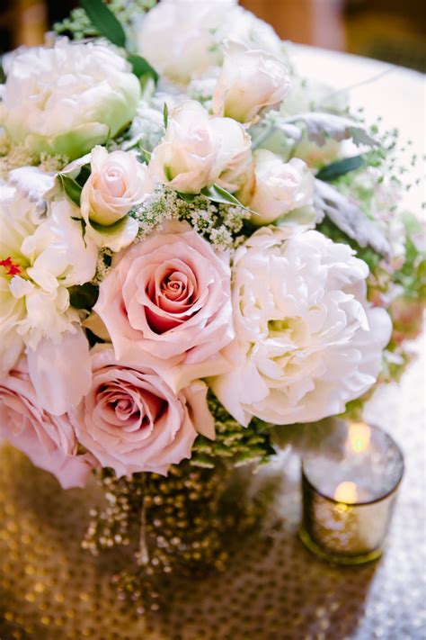 Peony And Rose Centerpiece Elizabeth Anne Designs The Wedding Blog