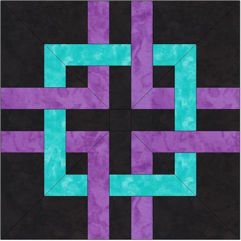 Structured Knot Quilt Celtic Knots Chain 10 Inch Paper Etsy Quilt