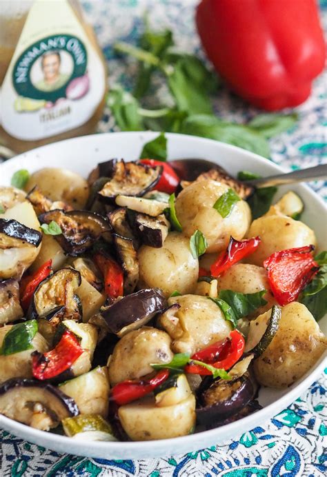 Baby potatoes get a chipotle glaze before being roasted, adding incredible flavor to this healthy potato salad, which substitutes. NEW POTATO AND ROAST VEGETABLE SALAD WITH ITALIAN DRESSING ...