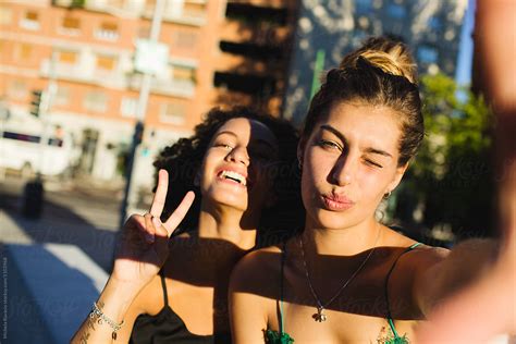 Lets Take A Selfie By Michela Ravasio Stocksy United