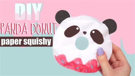 DIY PAPER PANDA DONUT SQUISHY How To Make A Squishy Without Foam 10