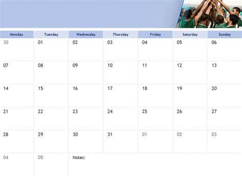 Academic Calendar Calendar Template Monthly Calendar Template Excel