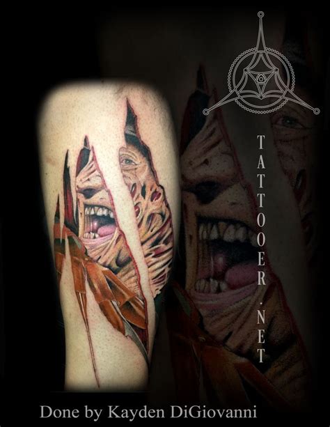 Freddy Kruger Color Portrait Tattoo Nightmare On Elm St Best Tattoo