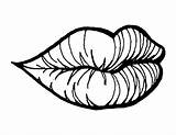 Lips Coloring Mouth Colouring Printable Kissing Clipart Lipstick Sheet Template Getcolorings Library Sketch Templates Popular Kissy sketch template