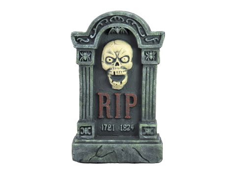 Halloween Tombstone With Skull 56cm Europalms