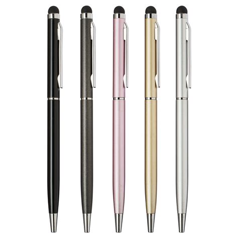 Onn 2 In 1 Stylus With Built In Ballpoint Pen 5 Pack