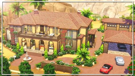 Mediterranean Mansion The Sims 4 Speed Build No Cc