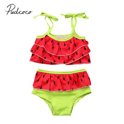 2019 Children Summer Watermelon Swimsuit Toddler Baby Girls Kids