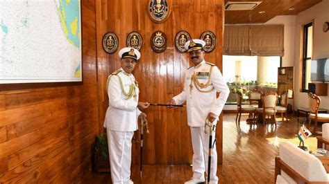 Vice Admiral Dinesh K Tripathi Takes Over As Flag Officer Commanding In