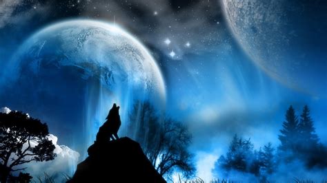 Wolf Howling At Full Moon Wallpaper 2020 Live Wallpaper Hd