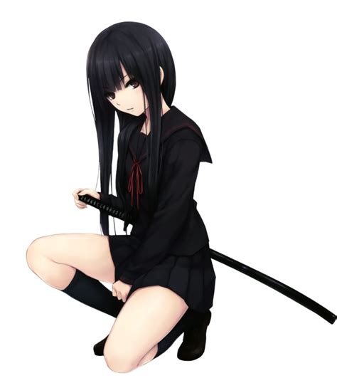 Anime Girl Sitting Down Png Pnghq