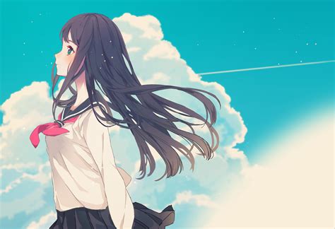 Download 5420x3710 Anime Girl Profile View School