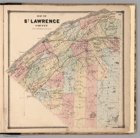 Map Of St Lawrence County David Rumsey Historical Map Collection