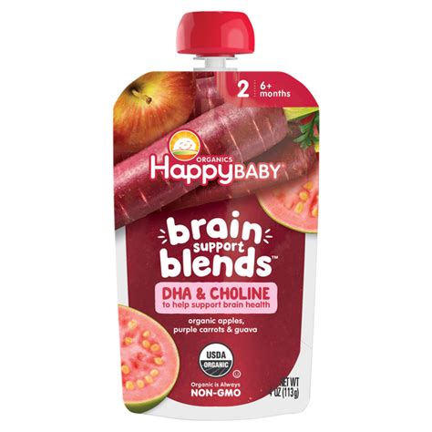 Save On Happy Baby Organics Stage 2 Baby Food Brain Support Blends Dha