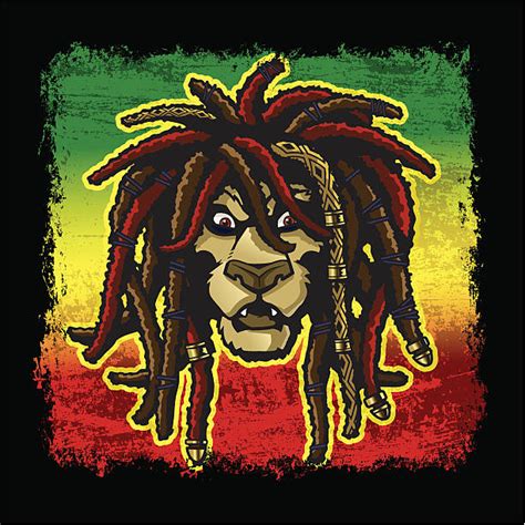 Cartoon Of The Rasta Lion With Dreads Illustrations Royalty Free