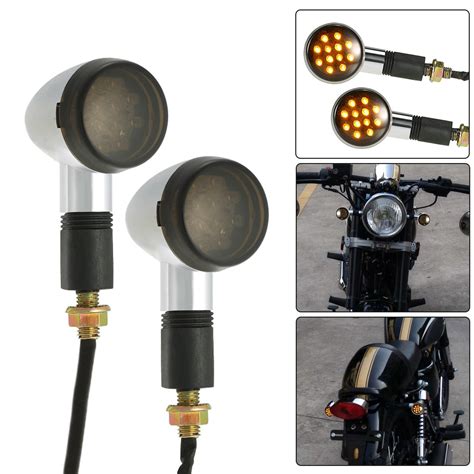 One Pair Of Motorcycle Led Turn Signal Light For Harley Cafe Racer