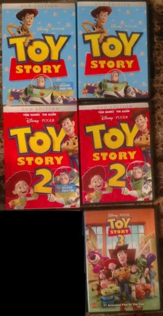Toy Story Trilogy Collection Dvd Lot Complete Set W Slipcover 2 3