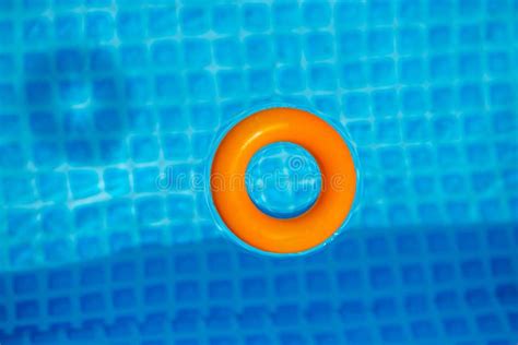 Ring Floating In Swimming Pool Stock Photo Image Of Summer