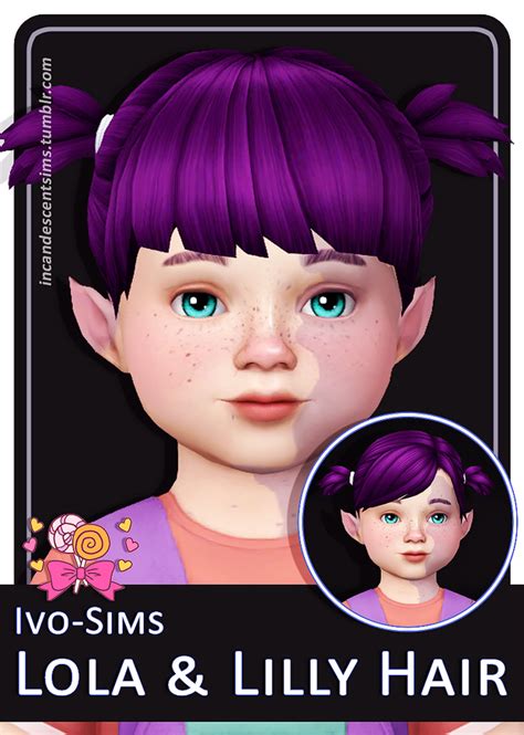 Candy Shoppe Recolours Lola Hair Accessory And Lilly Hair