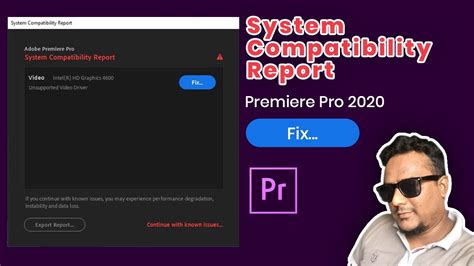 I've uninstalled/reinstalled premiere + uninstalled/reinstalled adobe cc and cleared all adobe data during the process. Adobe Premiere Pro 2020 system Compatibility Report Fix ...