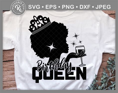 Birthday Queen Svg Afro Queen Svg Afro Woman Svg African Etsy