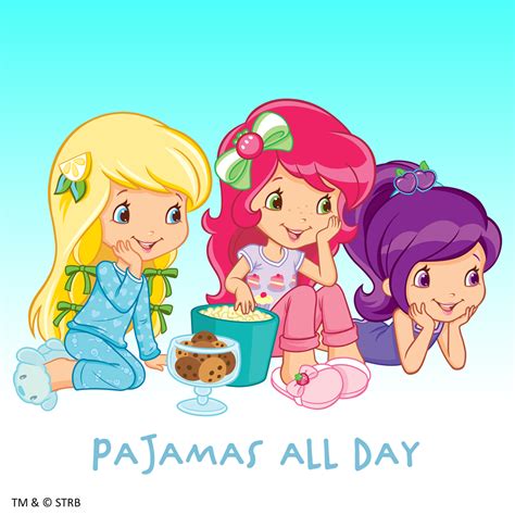 Pajamas All Day With The Team Berry Strawberry Shortcake Coloring
