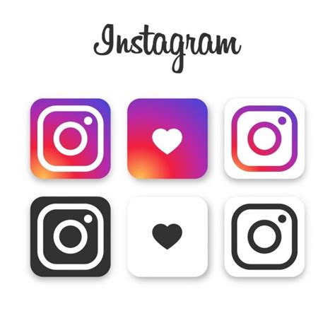 Colección De Iconos De Instagram Descargar Vectores Gratis