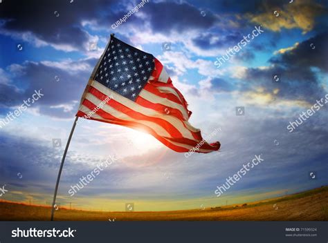 Americanflagblowing Images Stock Photos And Vectors Shutterstock