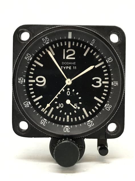 Vintage Dodane Type 11 Aircraft Clock Valjoux 551 Historic Aviation