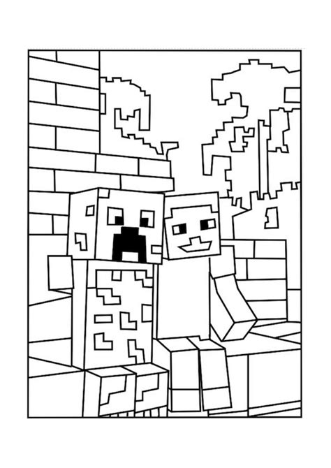 Printable Coloring Minecraft Pages