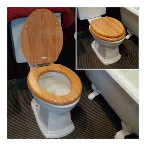 Luxury Toilet Seat With Standard Hinges Light Oak Luxury Toilet
