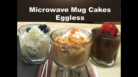 This chocolate and vanilla mug cake recipe is a gluten free and vegan cake recipe, perfect for breakfast or dessert. 3 Classic Microwave Mug Cakes without Eggs | Vanilla, Chocolate and Carrot Cake Recipe - YouTube