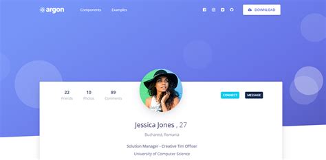 React Profile Page Free Templates