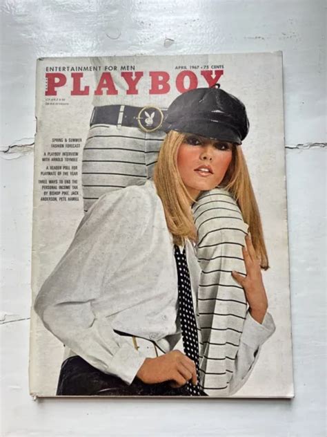 Playboy Magazine April 1967 Playmate Gwen Wong W Centerfold Eur 1952