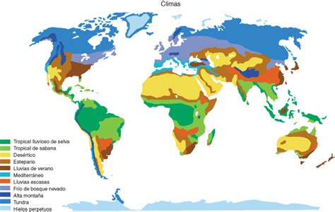 Zonas Climáticas De La Tierra Mapa Climático