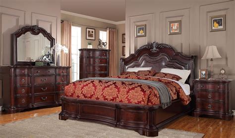 Lavon Lake Rich Mahogany Upholstered Panel Bedroom Set From Avalon