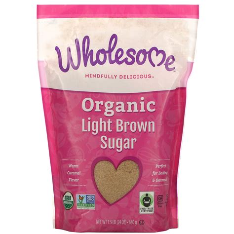 Wholesome Organic Light Brown Sugar 15 Lbs 24 Oz 680 G Iherb
