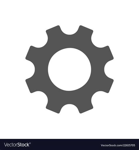 Gear Icon Simple Flat Symbol Perfect Royalty Free Vector