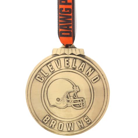 Cleveland Browns Classic Round Ornament Bronze Cleveland Browns