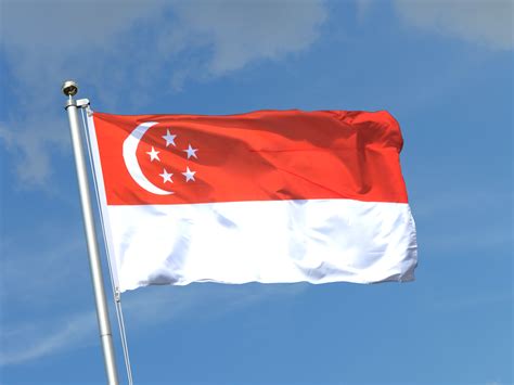 Singapur Flagge Singapurische Fahne Kaufen Flaggenplatz