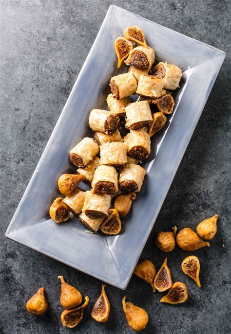 One is like a custard tart, in a shell, covered in glazed fresh fruit and the other is a set custard covered in a caramel glaze. California Fig Phyllo Recipe | Valley Fig Growers