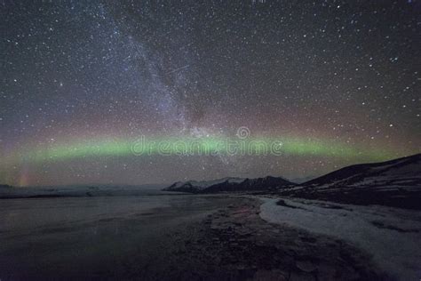 Northern Lights Over Iceland Stock Photo Image Of Astronomy Majestic