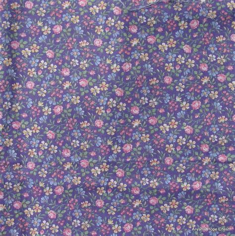 All of our upholstery materials are rated heavy duty for durability. Purple Small Floral Print Fabric 29 inch REMNANT