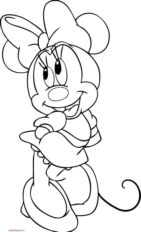 Dibujos del mes de noviembre november en ingles para pintar. Dibujos de Minnie para colorear