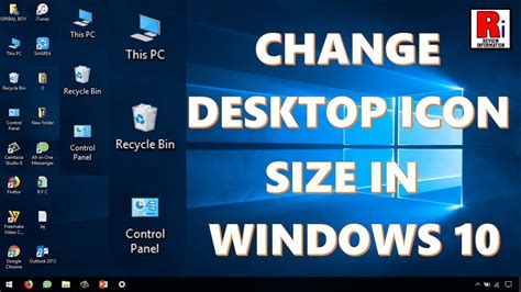 How To Change Size On Desktop Icons Windows 10 Youtube Images
