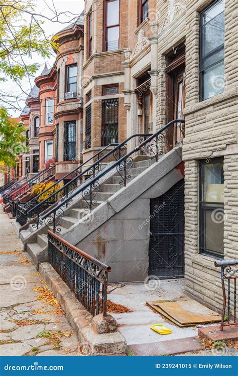 Brownstone Houses In The Bronx Editorial Image Image Of Outdoors