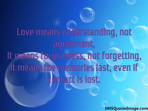 Love Means Understanding Love Sms Quotes Image