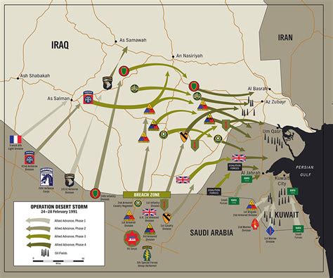 Map Of Operation Desert Storm By Karen Carr For The National Museum Of