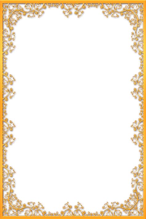 Golden Floral Border Png Picture Free Psd Templates Png Vectors Wowjohn